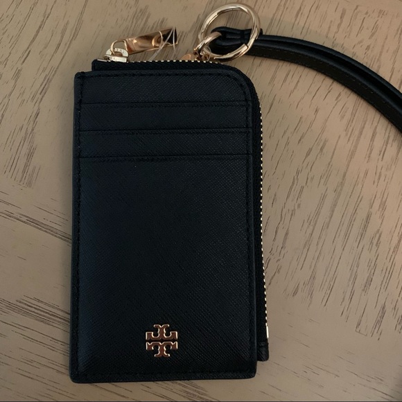 Tory Burch Accessories - Tory Burch Emerson Lanyard in Black Leather. NWT
